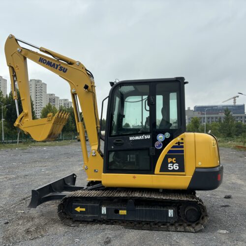 Original Used Komatsu PC56 Mini Excavator for Landscaping and Utility Construc...