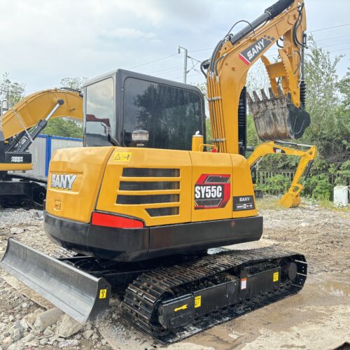 Original Used SANY SY55C Compact Crawler Excavator for Trench and Foundation W...