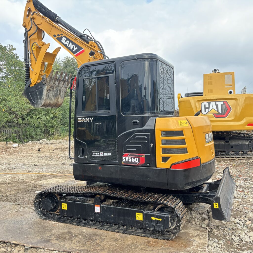 Original Used SANY SY55C Compact Crawler Excavator for Trench and Foundation W...