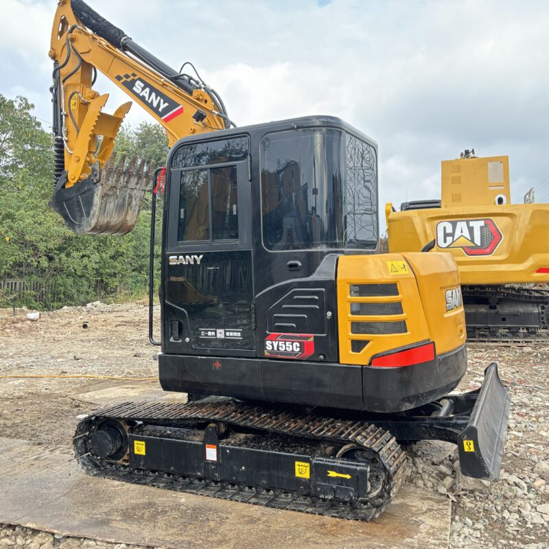 Original Used SANY SY55C Compact Crawler Excavator for Trench and Foundation W...