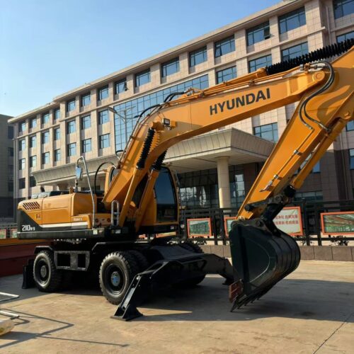 Original Used Hyundai R210W-9 Wheeled Excavator for Roadside and Urban Work</t...