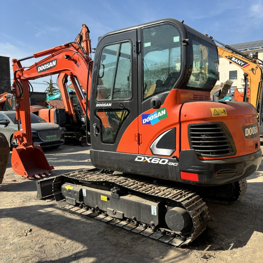 Original Used Doosan DX60-9C Mini Excavator for Landscaping and Narrow Access ...
