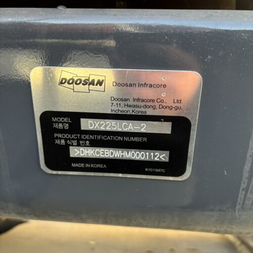 Original Used Doosan DX225LCA Crawler Excavator for Earthmoving and Infrastruc...