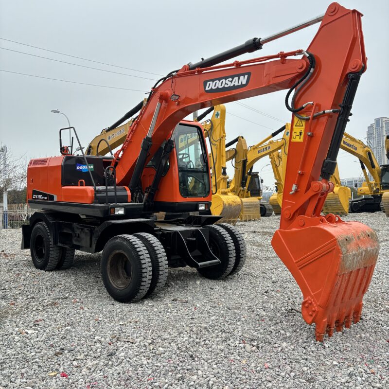Original Used Doosan DX150W-9C Wheeled Excavator for Urban Road and Utility Work - Excavator - yixinexcavator.com