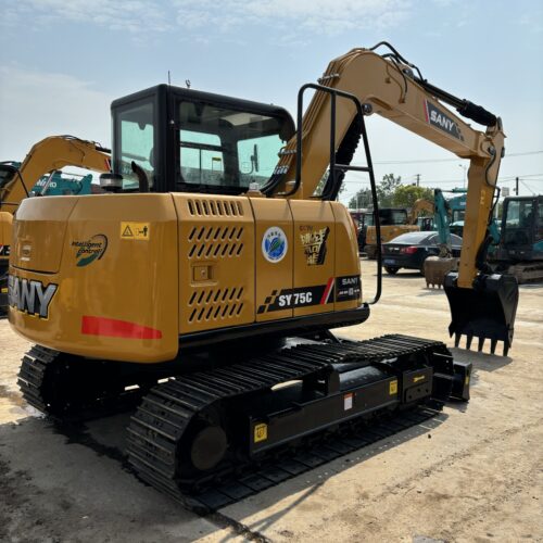 Original Used SANY SY75C Compact Crawler Digger for Trenching and Ground Prepa...